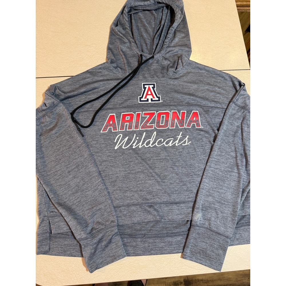 Arizona Wildcats Gray Heathered Hooded Sweatshirt Womens NCAA Fan Gear